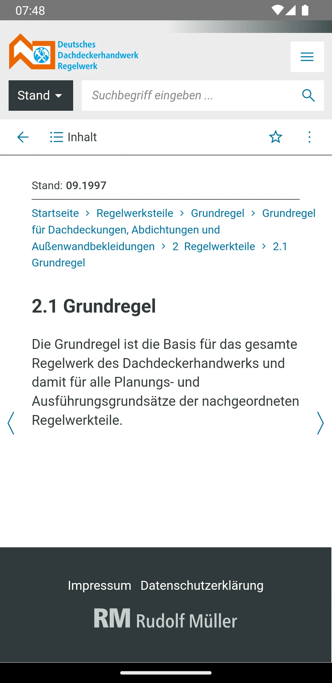 Regelwerk screenshot